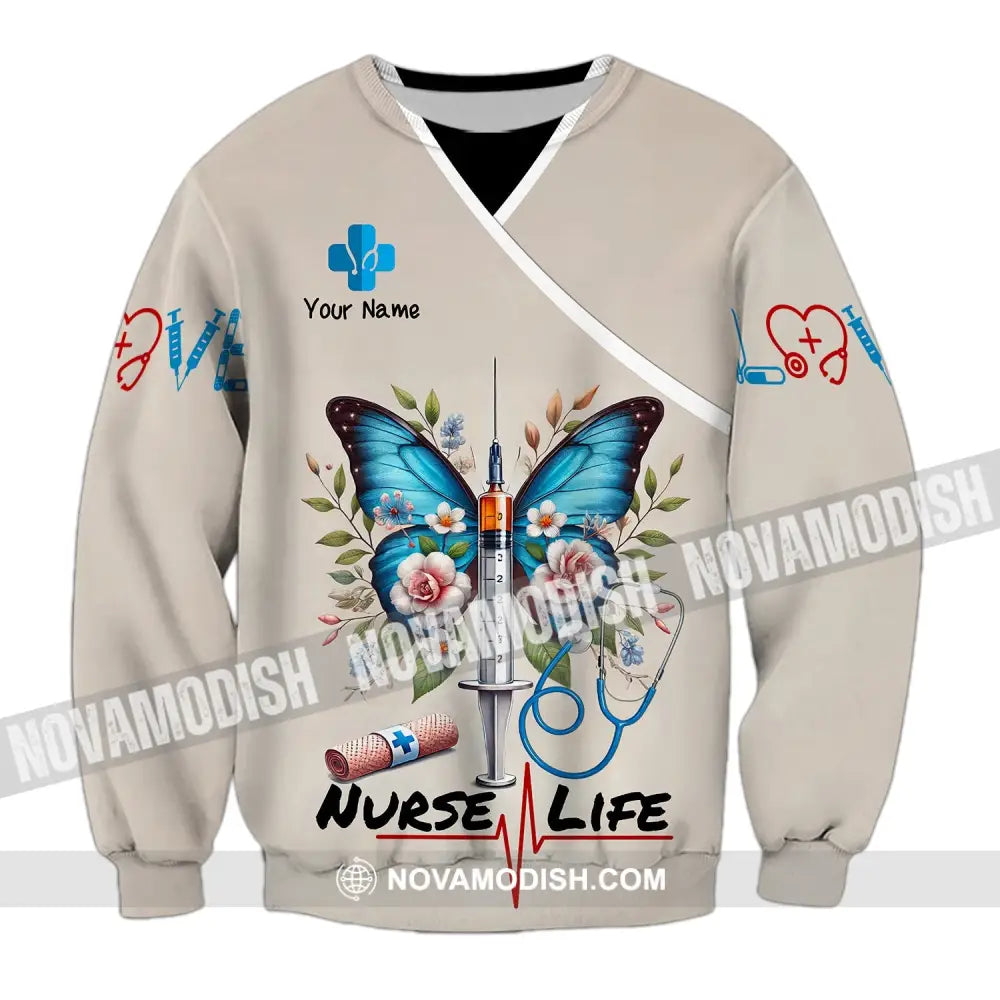 Unisex Shirt - Custom Name Nurse Life Long Sleeve / S T-Shirt