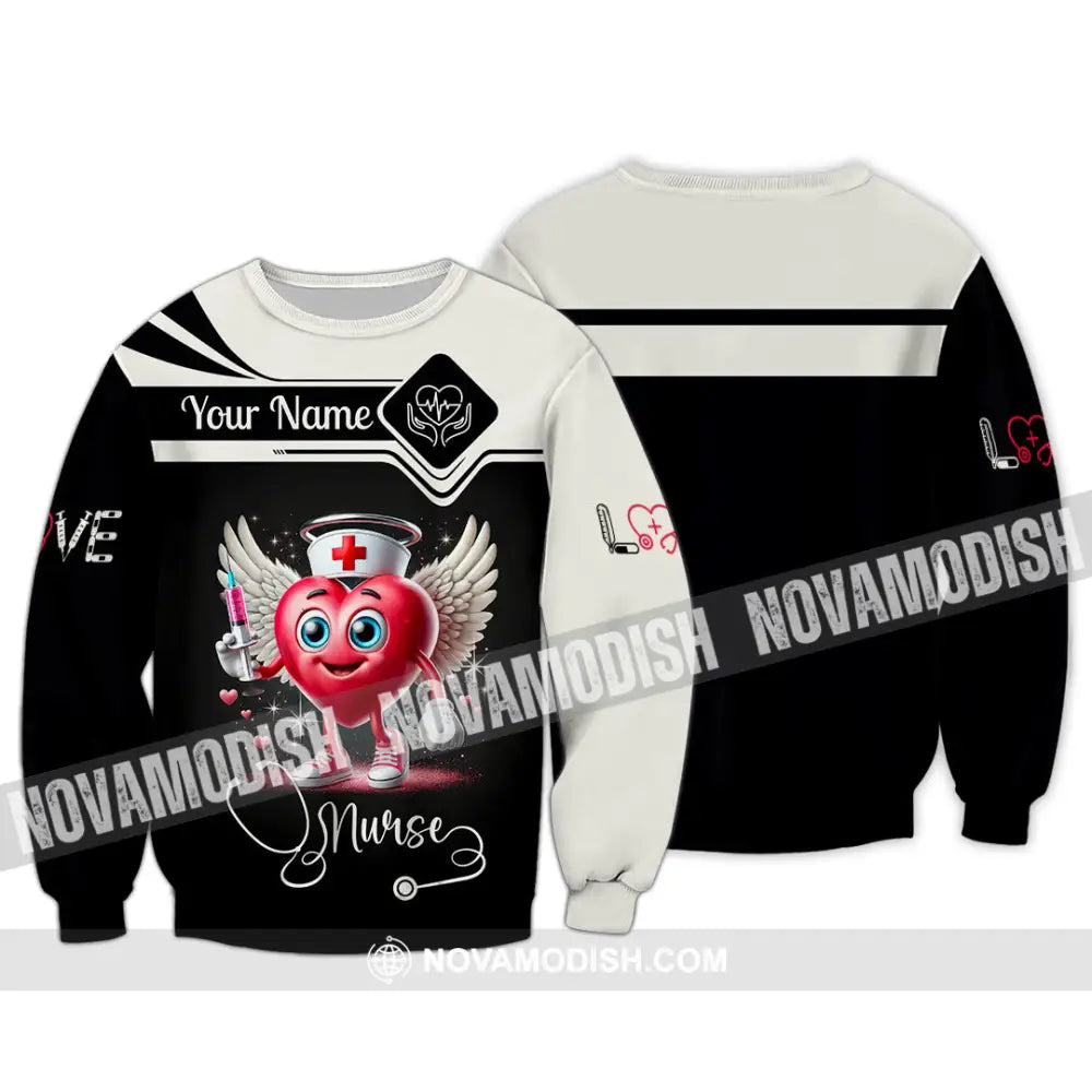 Unisex Shirt Custom Name Nurse Polo Long Sleeve / S T-Shirt