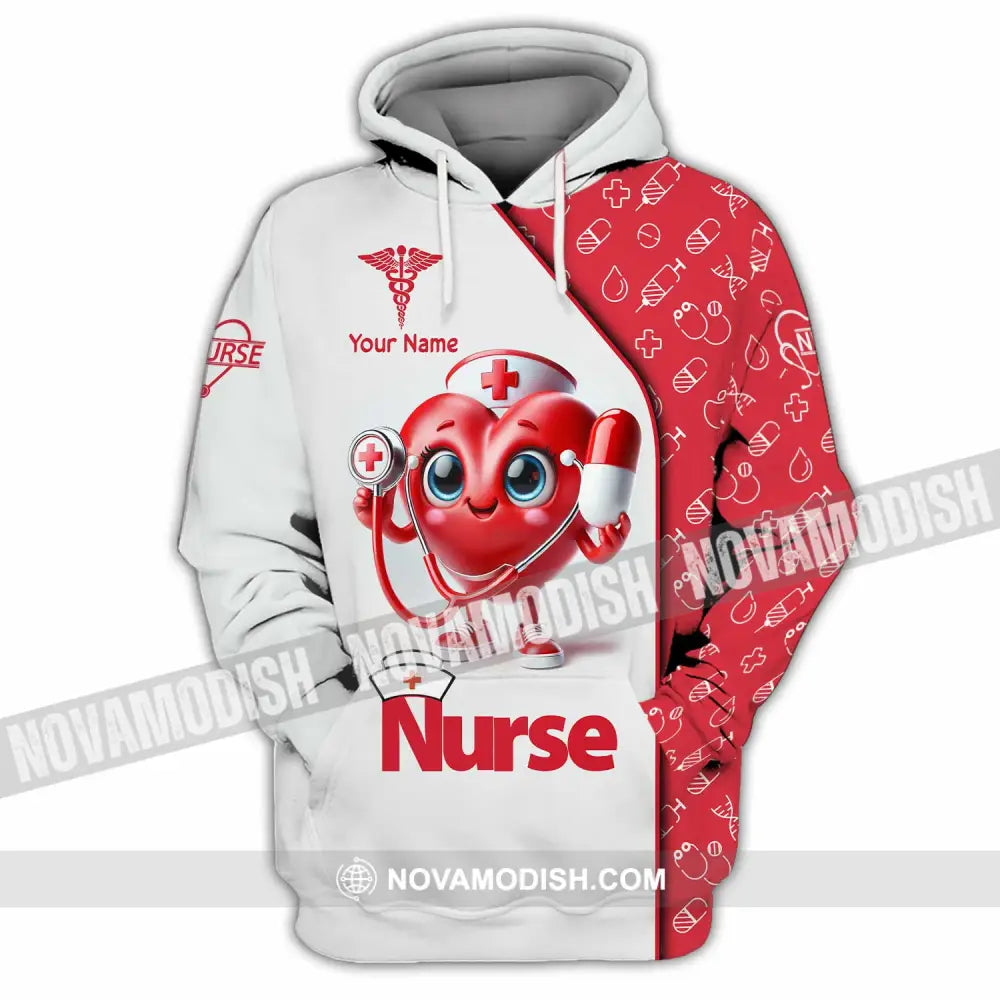 Unisex Shirt Custom Name Nurse T-Shirt Hoodie / S T-Shirt