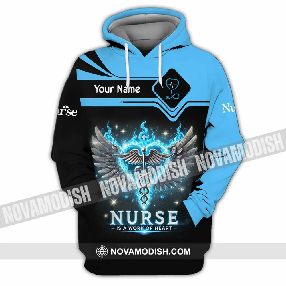 Unisex Shirt Custom Name Nurse T-Shirt Hoodie / S T-Shirt