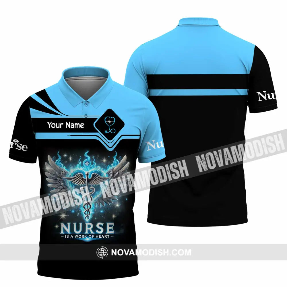 Unisex Shirt Custom Name Nurse T-Shirt Polo / S T-Shirt