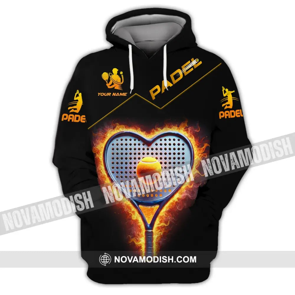 Unisex Shirt - Custom Name Padel Tennis Hoodie / S T-Shirt