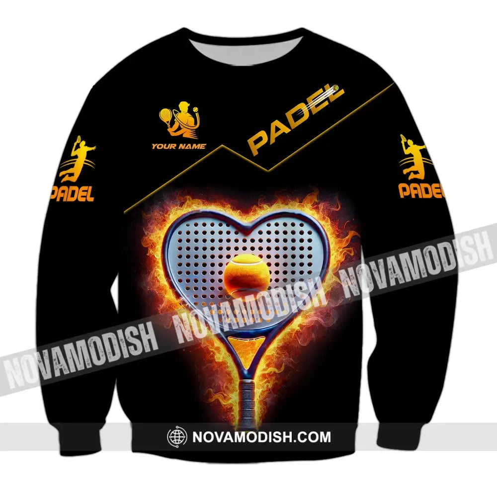 Unisex Shirt - Custom Name Padel Tennis Long Sleeve / S T-Shirt