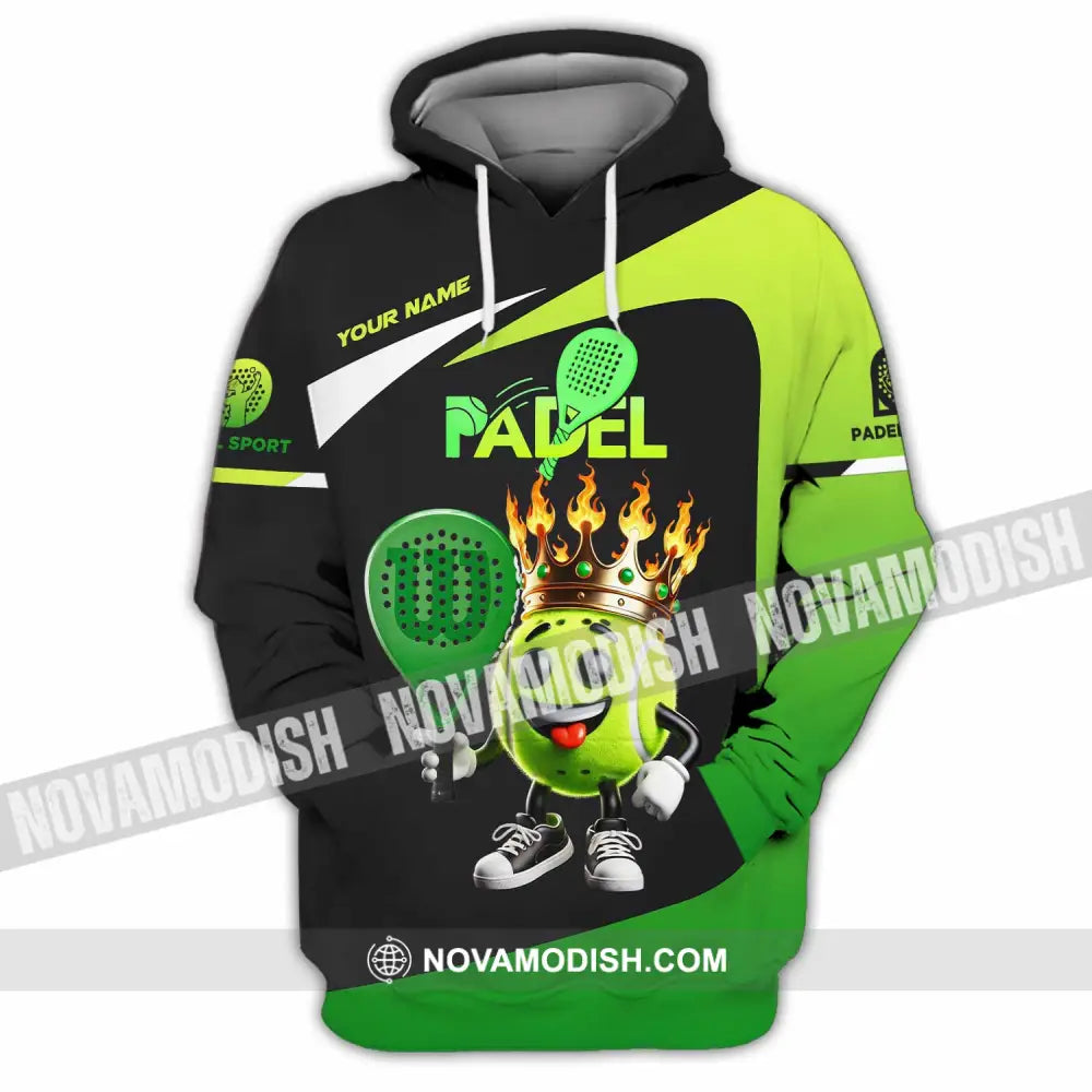 Unisex Shirt Custom Name Padel Polo Long Sleeve Hoodie / S T-Shirt