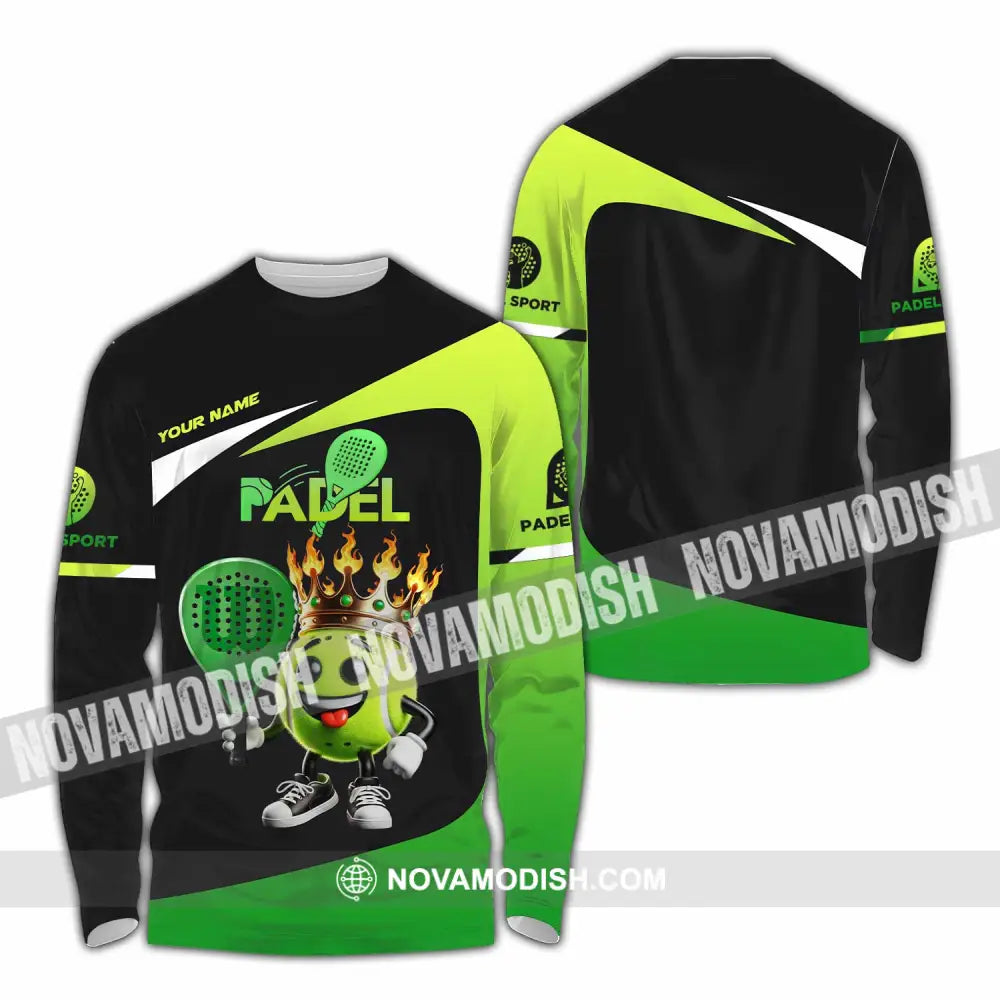 Unisex Shirt Custom Name Padel Polo Long Sleeve / S T-Shirt