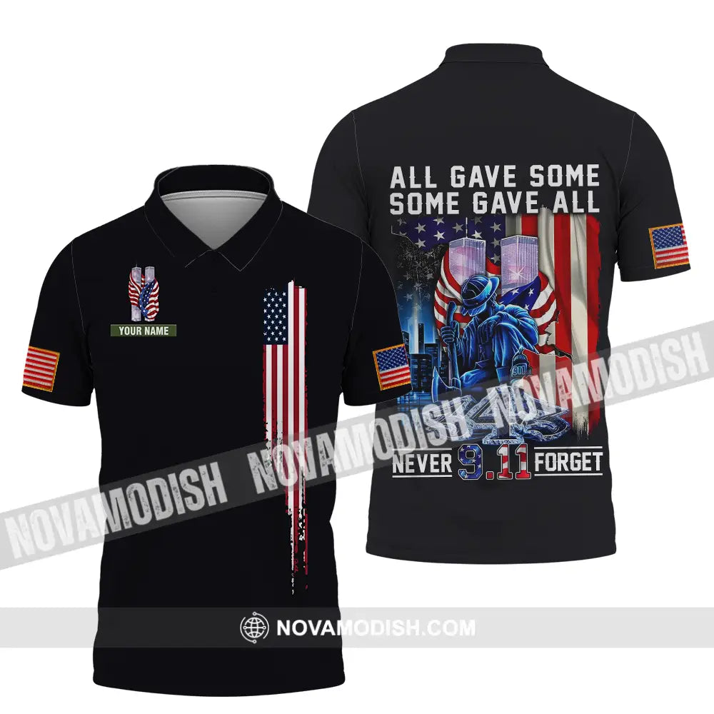 Unisex Shirt - Custom Name Patriot Day 911 Shirt All Gave Some Some Gave All Polo Shirt / S T-shirt