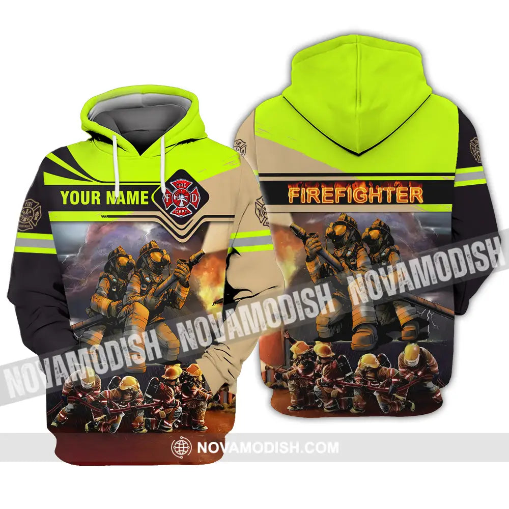 Unisex Shirt - Custom Name Patriot Day 911 Shirt Fire Dept Hoodie / S T-shirt