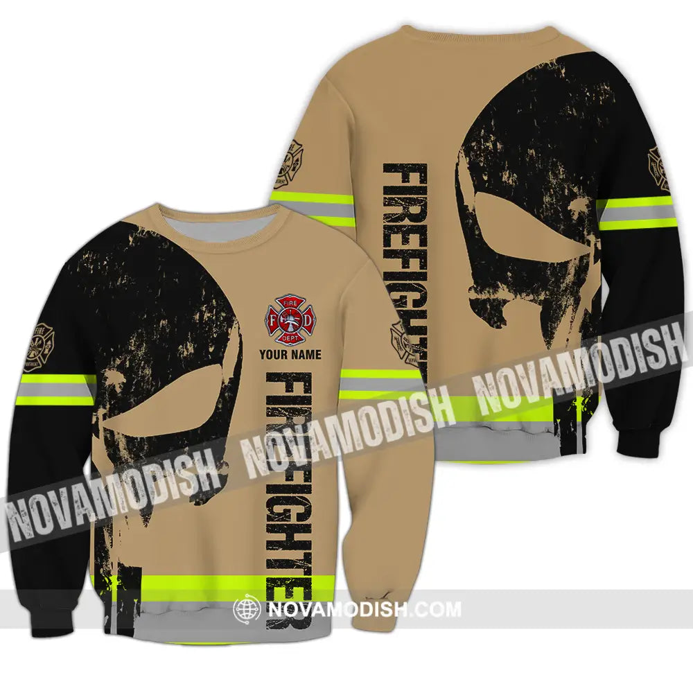 Unisex Shirt - Custom Name Shirt Patriot Day 911 Fire Dept Long Sleeve / S T-shirt