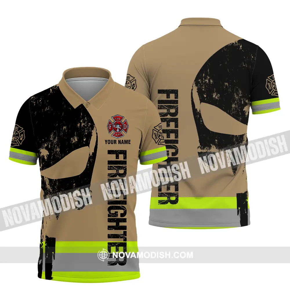 Unisex Shirt - Custom Name Shirt Patriot Day 911 Fire Dept Polo Shirt / S T-shirt