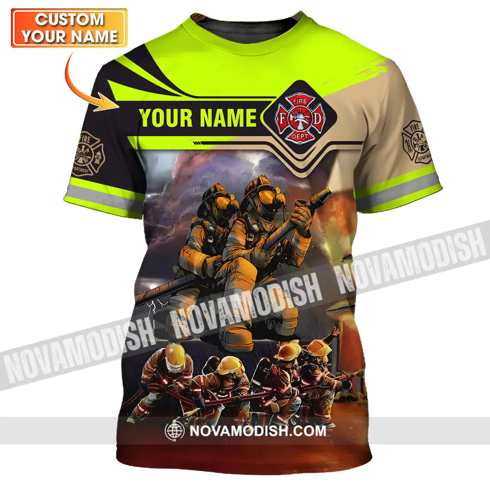 Unisex Shirt - Custom Name Patriot Day 911 Shirt Fire Dept T-shirt