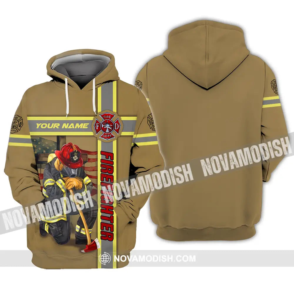Unisex Shirt - Custom Name Patriot Day 911 Shirt Firefighter Hoodie / S T-shirt