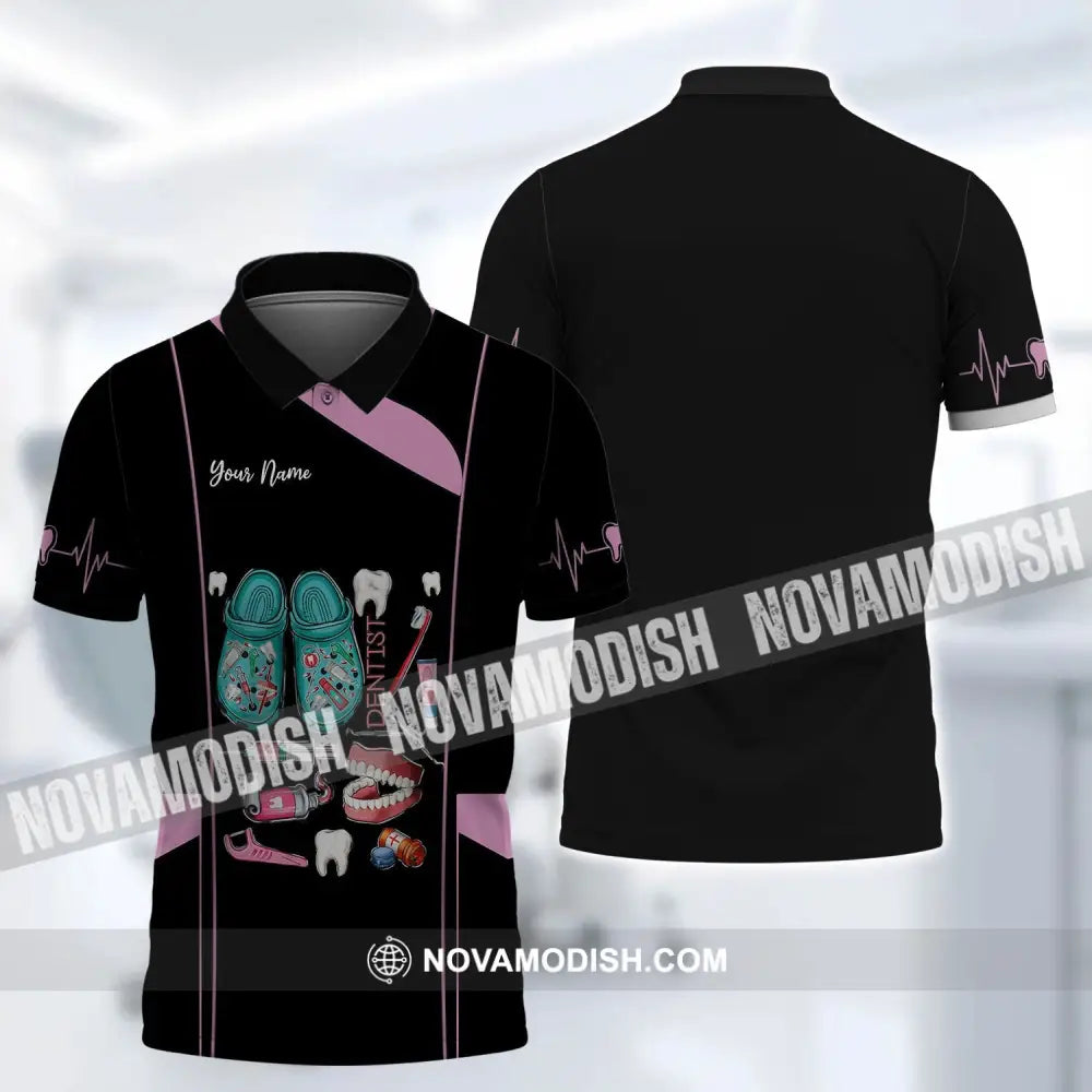 Unisex Shirt - Custom Name Shirt - Personalized Shirt - Dentist Design Shirt Polo Shirt / S T-shirt