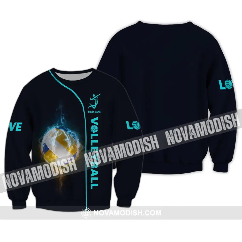 Unisex Shirt - Custom Name Shirt - Personalized Volleyball Shirt - Volleyball Clothing Long Sleeve / S T-shirt
