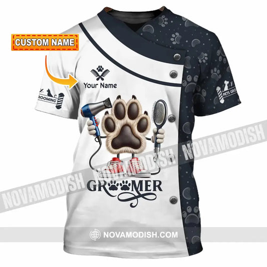 Unisex Shirt Custom Name Pet Grooming Shop T-Shirt T-Shirt