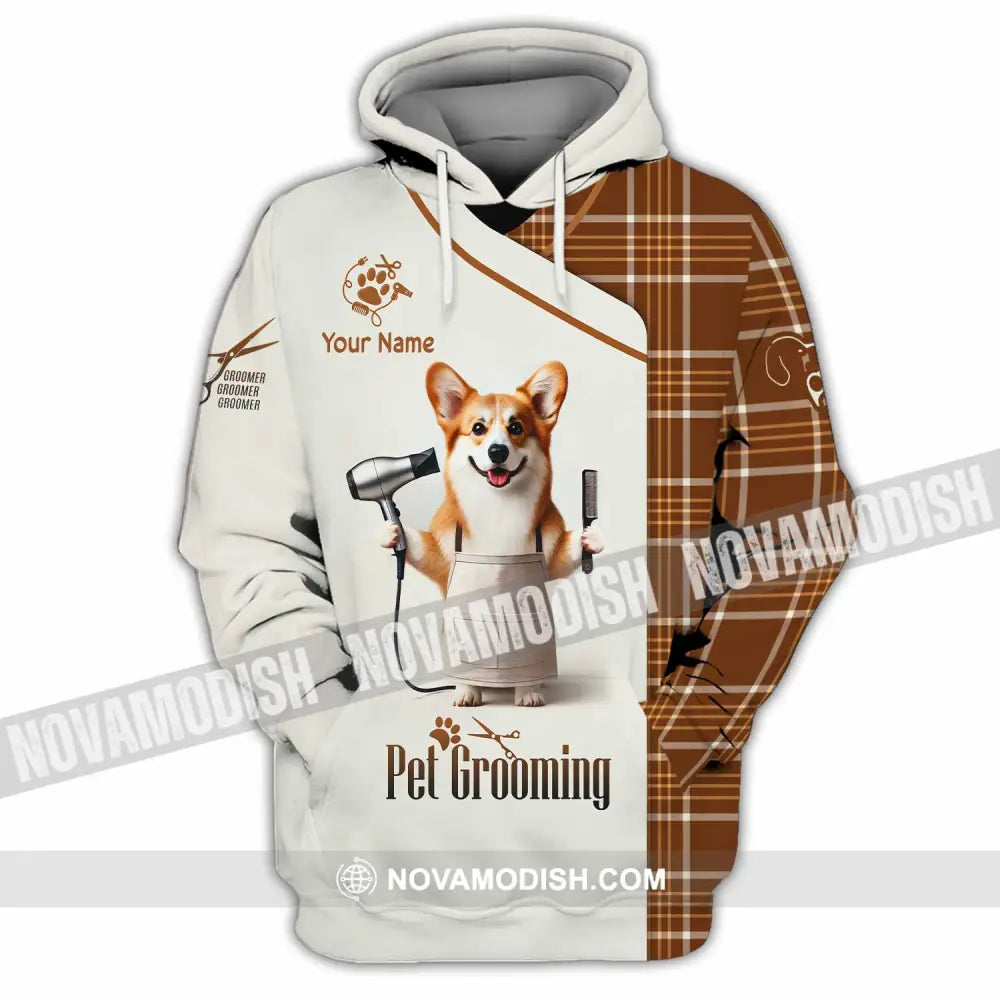 Unisex Shirt Custom Name Pet Grooming Shop T-Shirt Hoodie / S T-Shirt