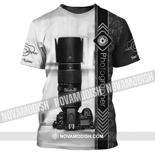 Unisex Shirt Custom Name Photographer Photography T-Shirt Photographers Apparel / S