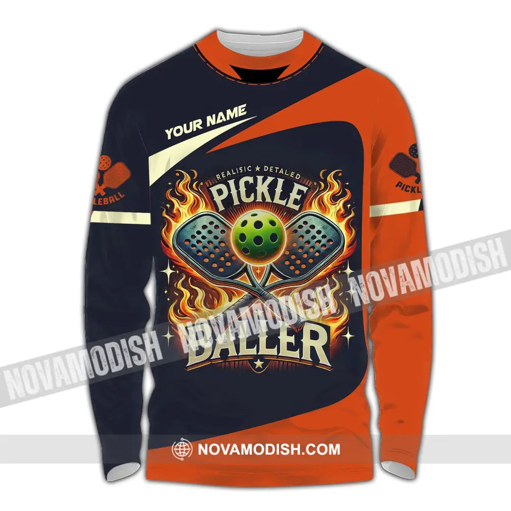 Unisex Shirt Custom Name Pickleball T-Shirt For Club Gift Players Long Sleeve / S T-Shirt