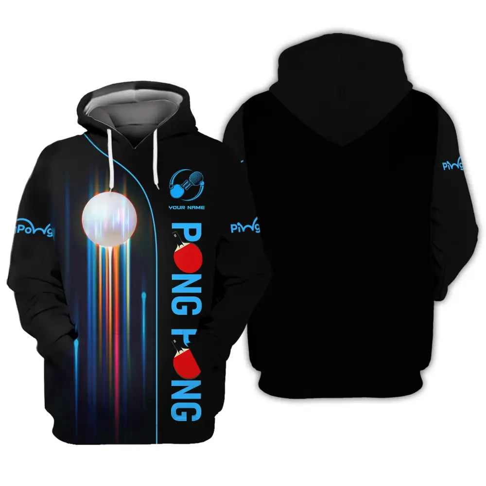 Unisex Shirt Custom Name - Ping Pong Clothing Club T-Shirt Gifts For Lovers Hoodie / S