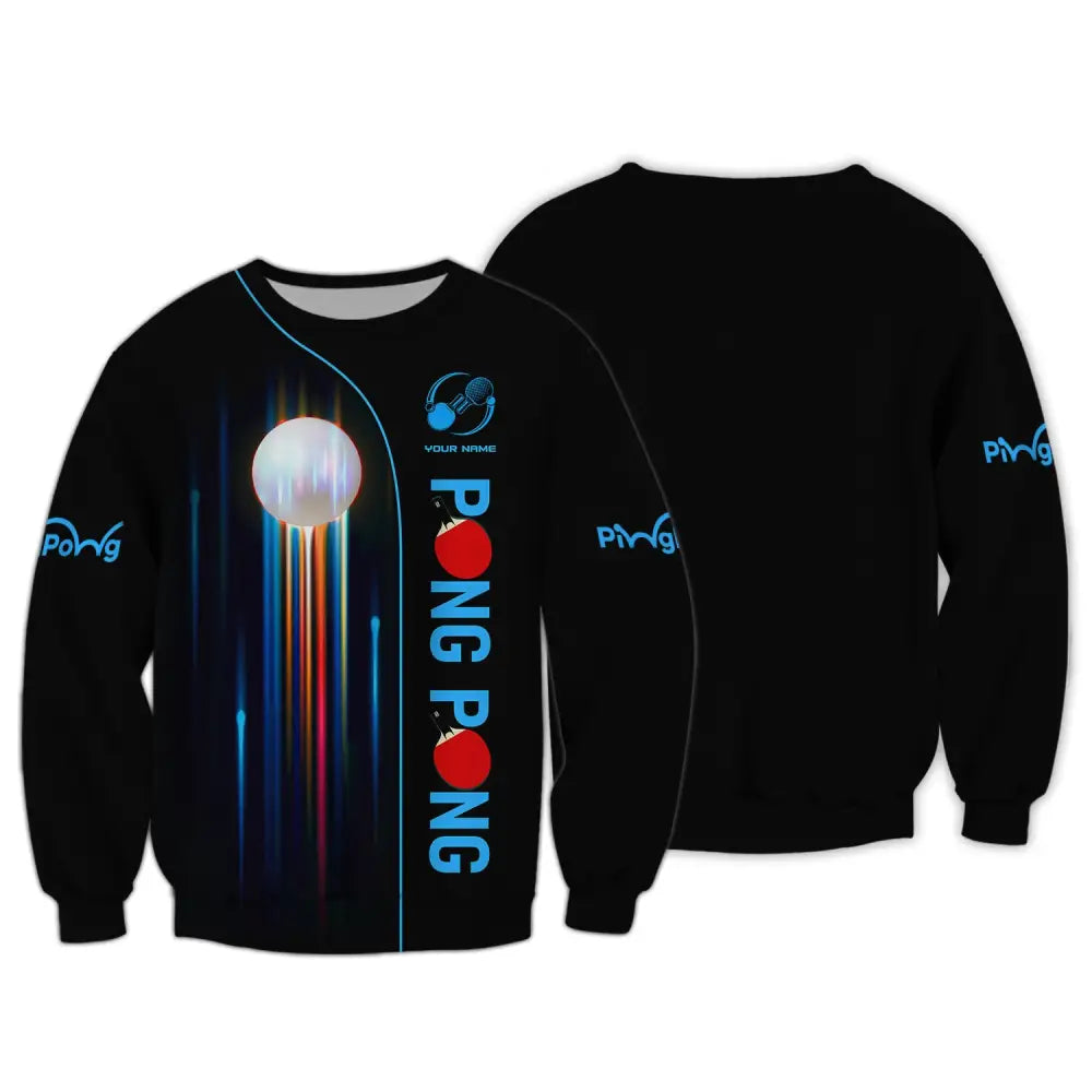 Unisex Shirt Custom Name - Ping Pong Clothing Club T-Shirt Gifts For Lovers Long Sleeve / S