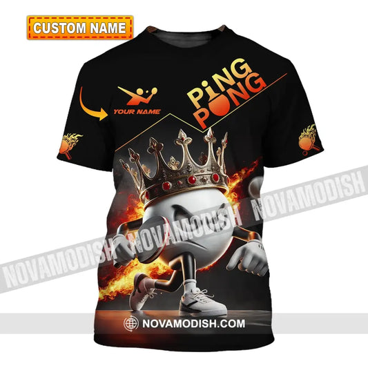 Unisex Shirt Custom Name Ping Pong Gift For Lover T-Shirt