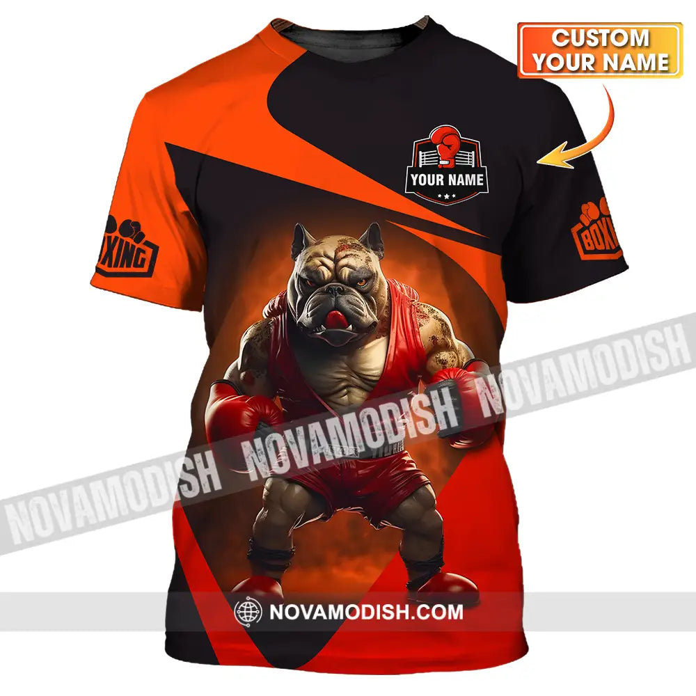 Unisex Shirt - Custom Name Pitbull Boxing Shirt T-shirt