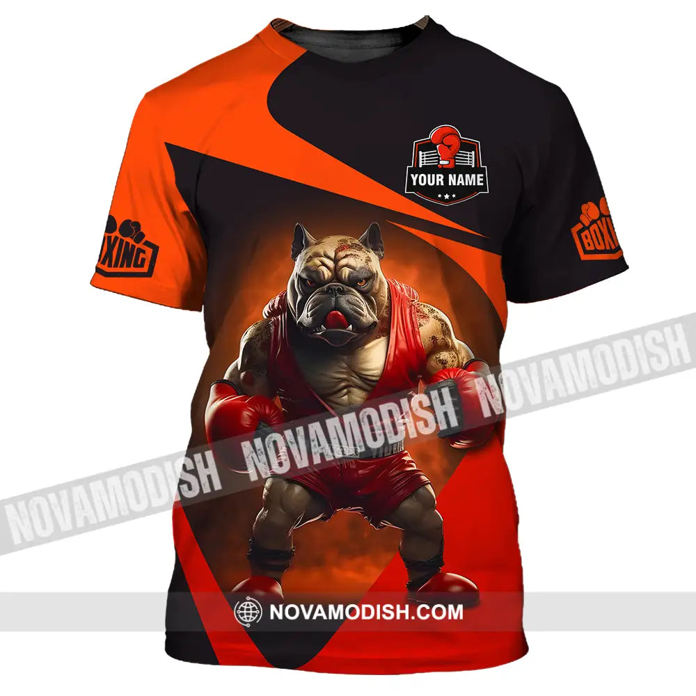Unisex Shirt - Custom Name Pitbull Boxing Shirt T-Shirt / S T-shirt
