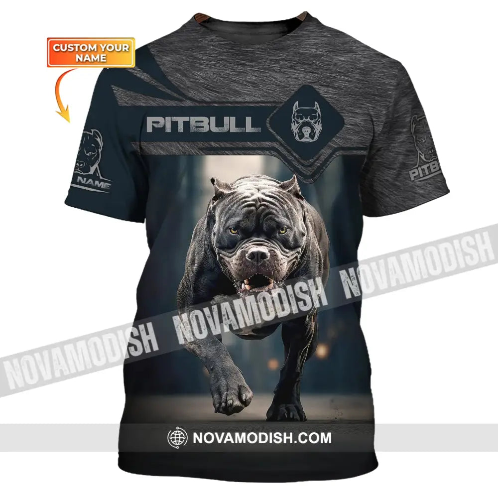 Unisex Shirt Custom Name Pitbull T-Shirt For Dog Lovers