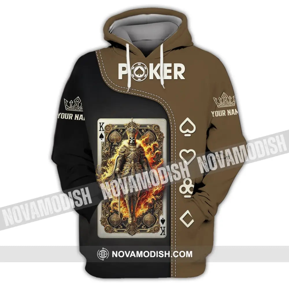 Unisex Shirt Custom Name Poker Gift For Lover Hoodie / S T-Shirt