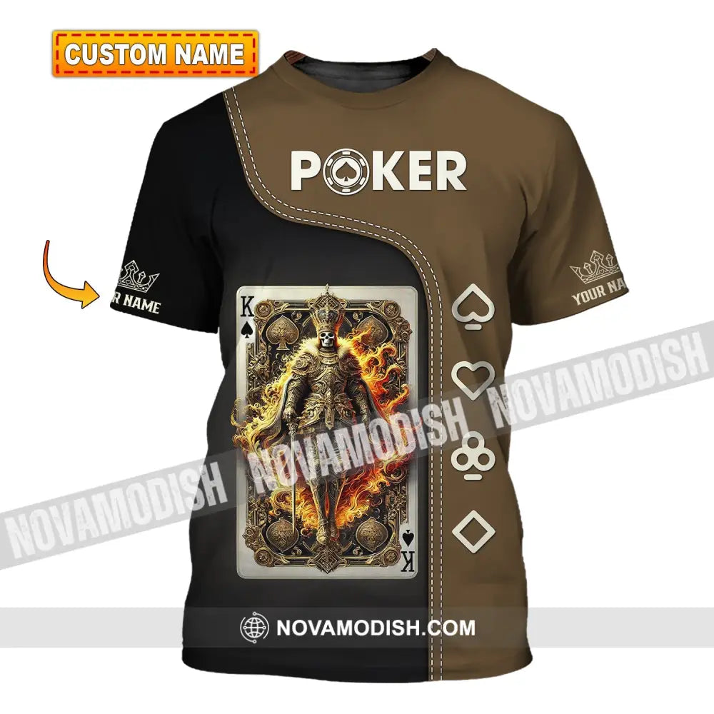 Unisex Shirt Custom Name Poker Gift For Lover T-Shirt