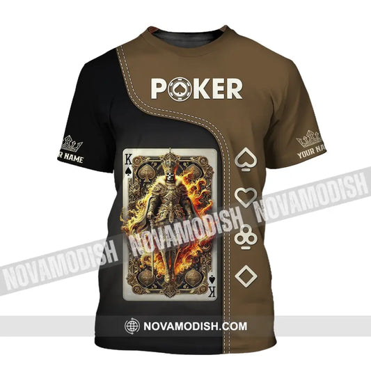 Unisex Shirt Custom Name Poker Gift For Lover T-Shirt / S T-Shirt