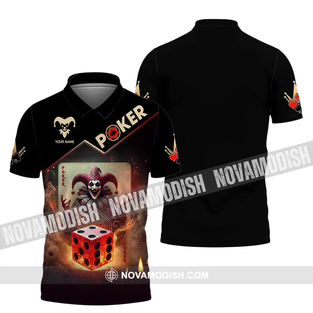 Unisex Shirt Custom Name Poker Gift Polo / S T-Shirt