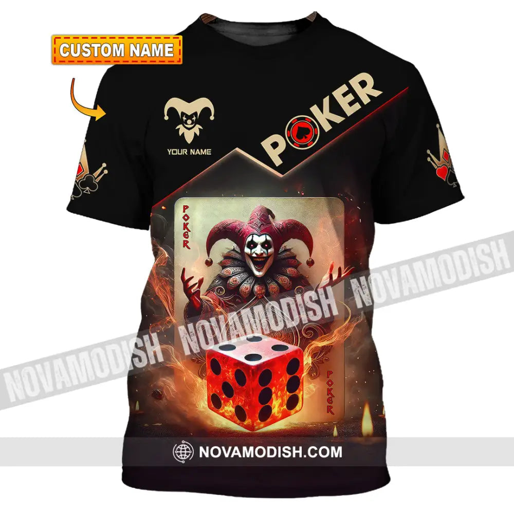 Unisex Shirt Custom Name Poker Gift T-Shirt