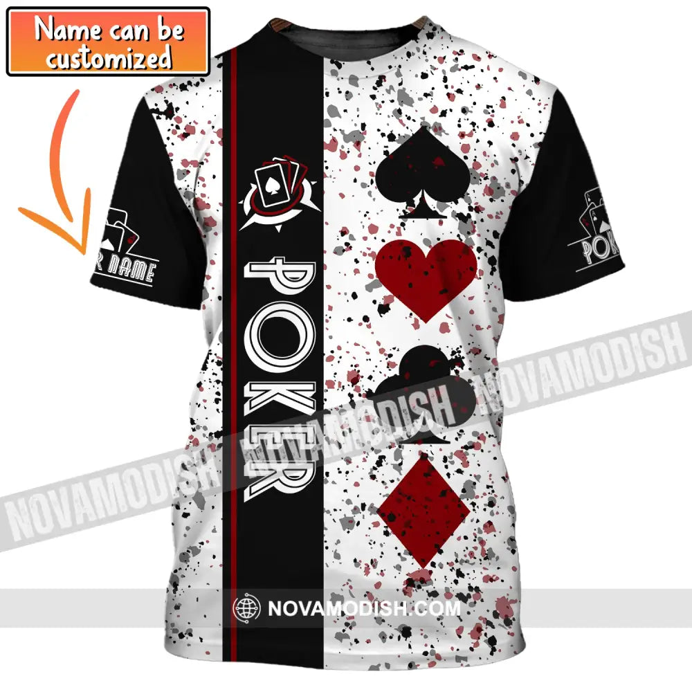 Unisex Shirt Custom Name Poker T-Shirt Casino Gift