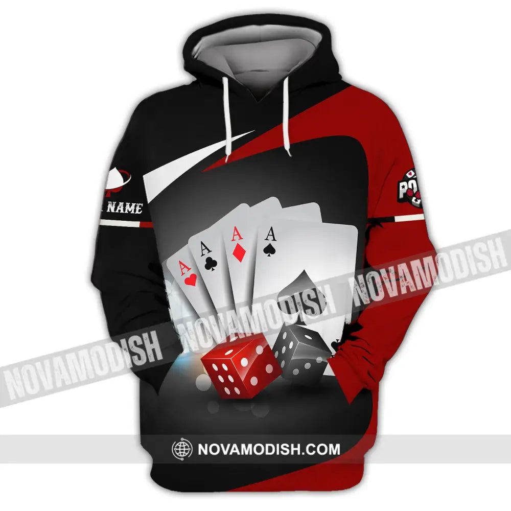 Unisex Shirt Custom Name Poker T-Shirt Casino Gift Hoodie / S