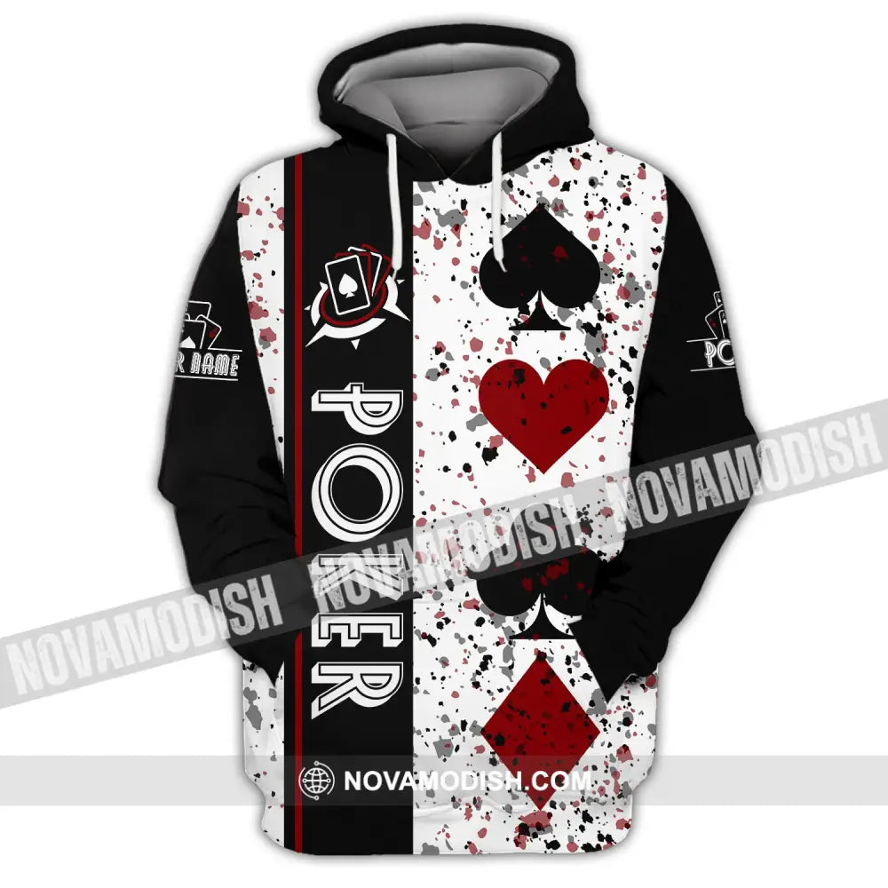 Unisex Shirt Custom Name Poker T-Shirt Casino Gift Hoodie / S