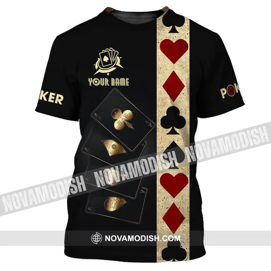 Unisex Shirt Custom Name Poker T-Shirt Casino Gift / S