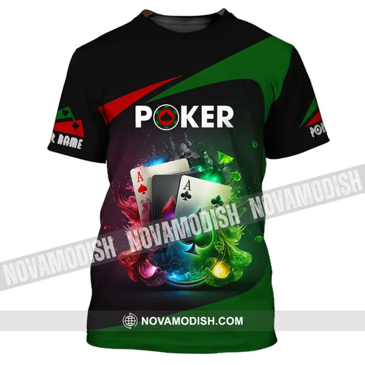 Unisex Shirt Custom Name Poker T-Shirt Casino Gift / S