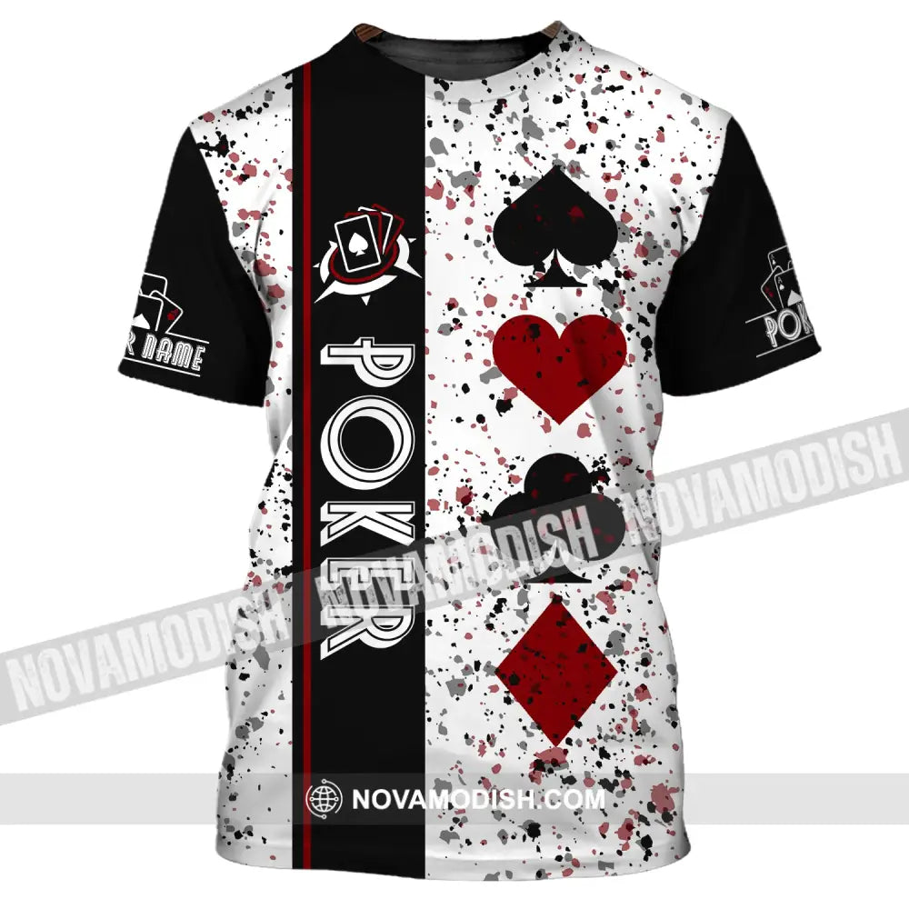 Unisex Shirt Custom Name Poker T-Shirt Casino Gift / S