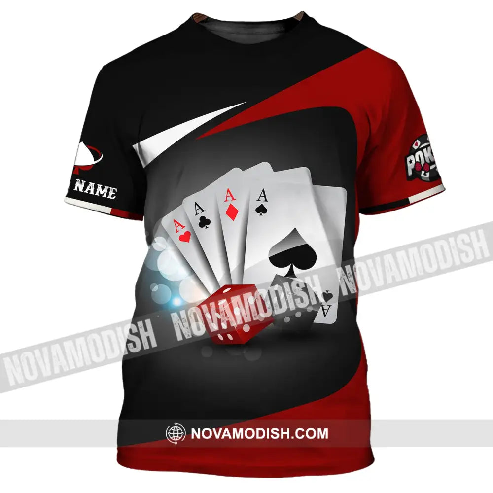 Unisex Shirt Custom Name Poker T-Shirt Casino Gift / S