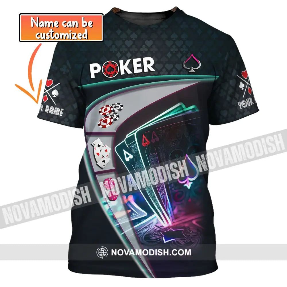 Unisex Shirt Custom Name Poker T-Shirt Hoodie Casino Gift