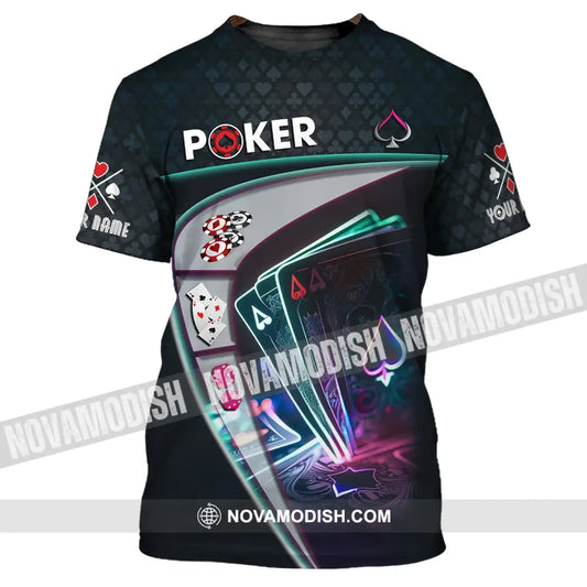 Unisex Shirt Custom Name Poker T-Shirt Hoodie Casino Gift / S