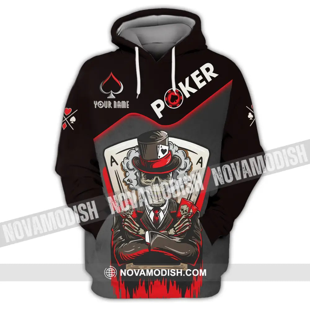 Unisex Shirt Custom Name Poker T-Shirt Hoodie Casino Gift / S