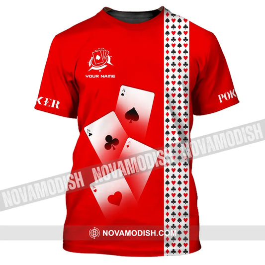 Unisex Shirt Custom Name Poker T-Shirt Hoodie Casino / S