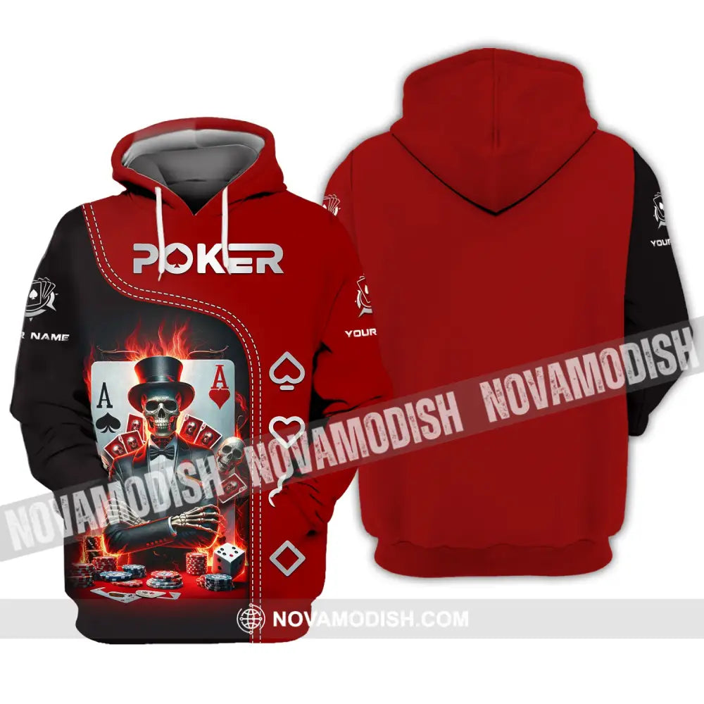 Unisex Shirt Custom Name Poker T-Shirt Polo Hoodie Gift / S