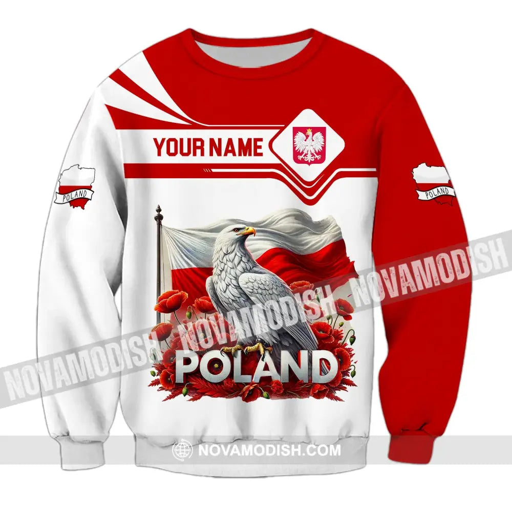 Unisex Shirt Custom Name Poland Polo Long Sleeve Gift / S T-Shirt