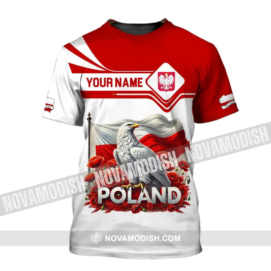 Unisex Shirt Custom Name Poland Polo Long Sleeve Gift T-Shirt / S T-Shirt