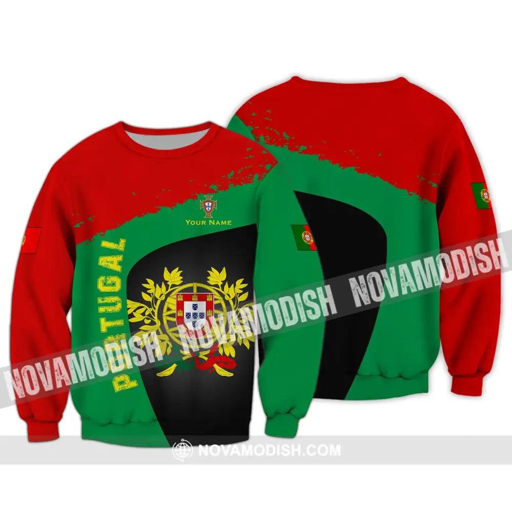 Unisex Shirt - Custom Name Shirt - Portugal Shirt Custom Name Long Sleeve / S T-shirt