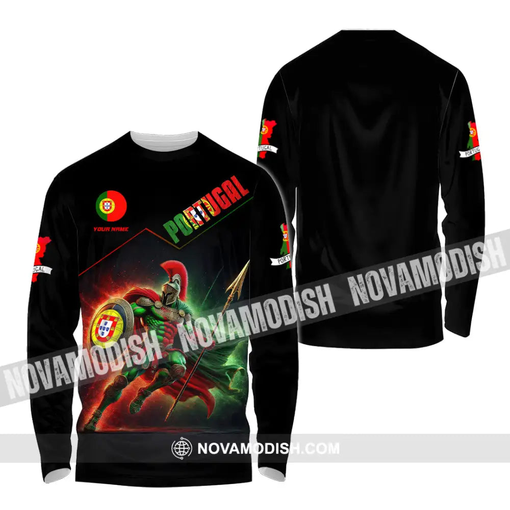 Unisex Shirt Custom Name Portugal Lover Gift Long Sleeve / S T-Shirt