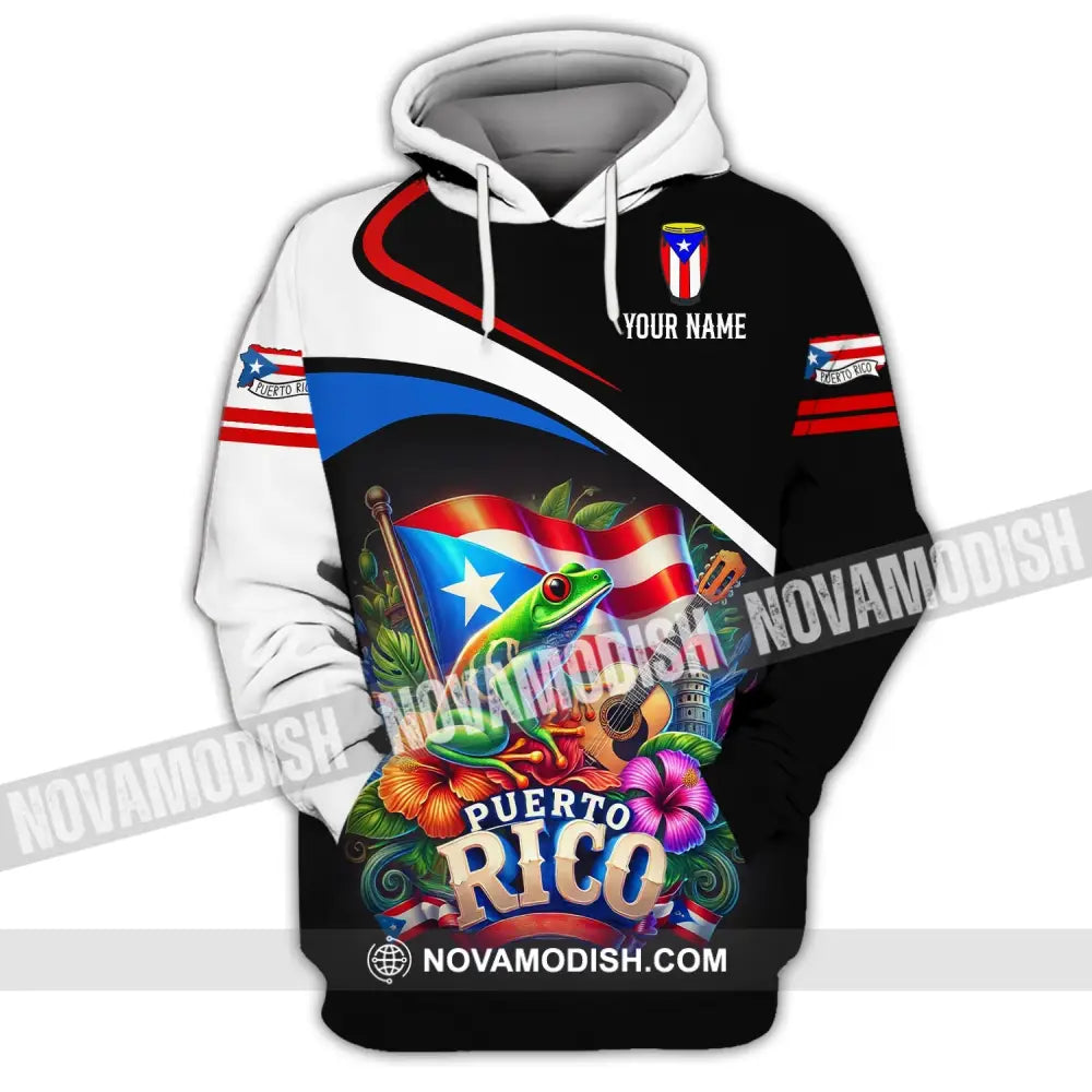 Unisex Shirt - Custom Name Puerto Rico Hoodie / S T-Shirt