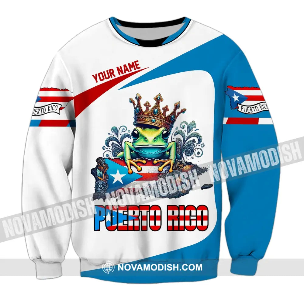 Unisex Shirt - Custom Name Peurto Rico Long Sleeve / S T-Shirt